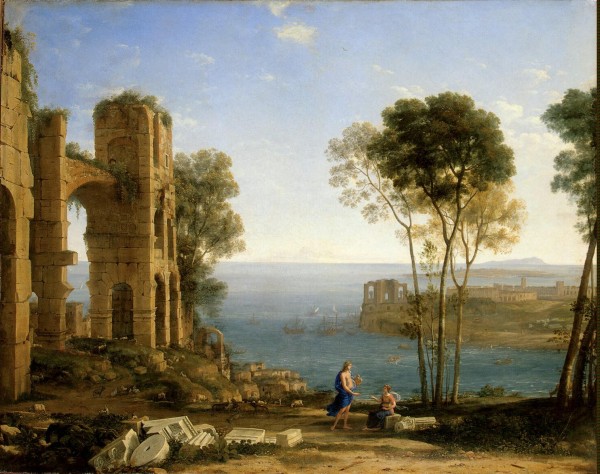 View with Apollo and the Cumaean Sibyl by Claude Lorrain